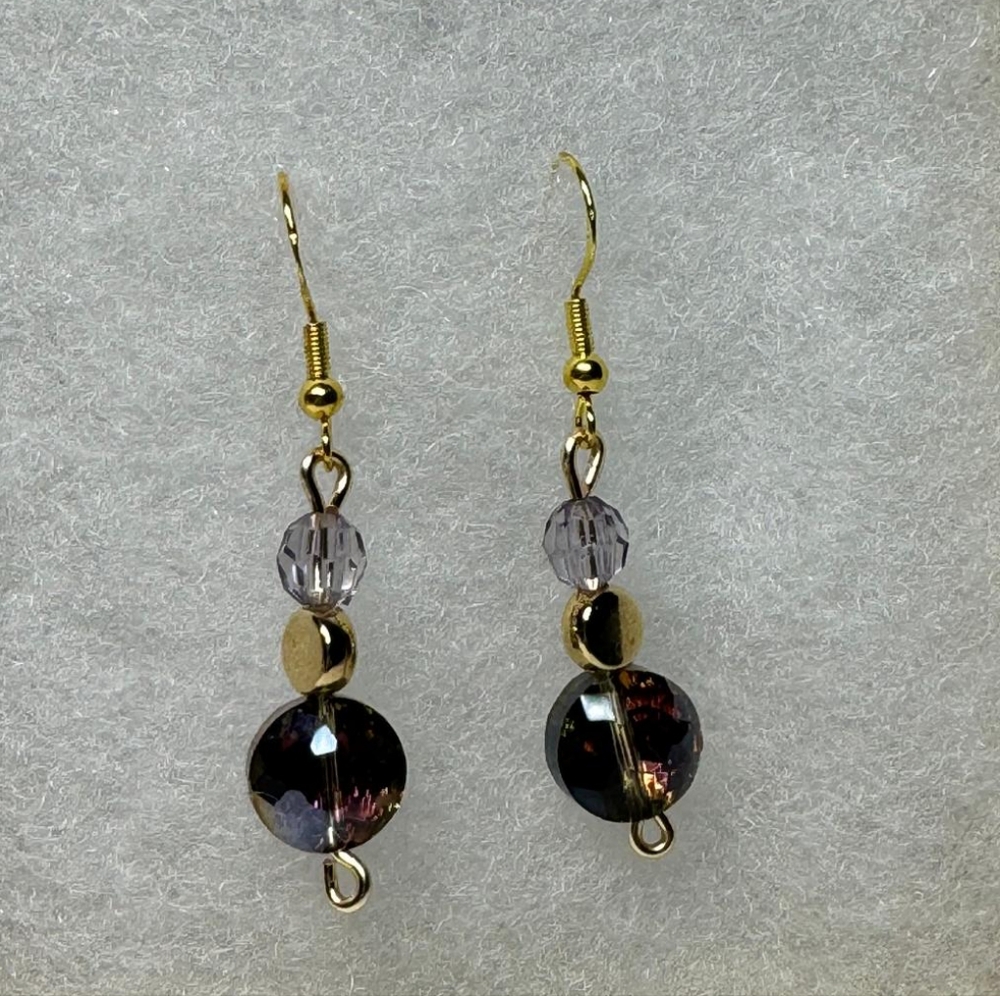 Pearls crystal earrings